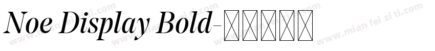 Noe Display Bold字体转换